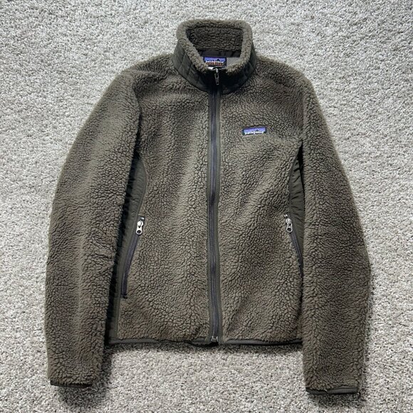 Patagonia Women's Small Synchilla Fleece Jacket Olive Green - Picture 9 of 9